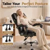 Evolve Executive Office Chair Leather Gaming Computer Desk Chairs Recliner Black-OCHAIR-G-1051-BK