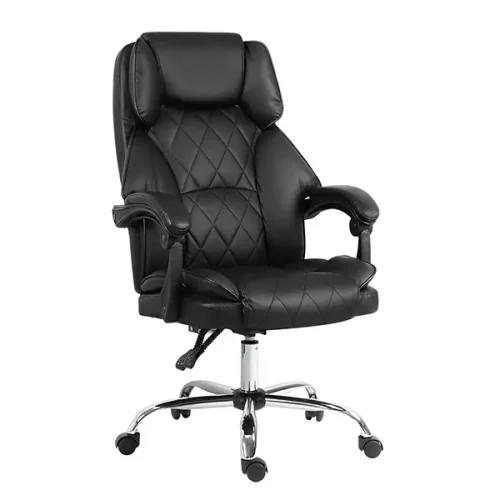 Evolve Executive Office Chair Leather Gaming Computer Desk Chairs Recliner Black
