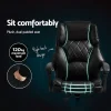 Evolve Executive Office Chair Leather Gaming Computer Desk Chairs Recliner Black