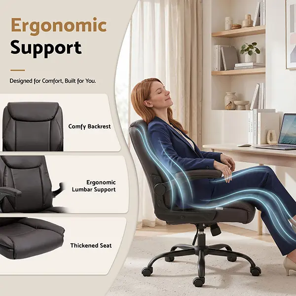 Evolve Executive Chairs Leather Brown OCHAIR-G-7023-BR