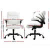 Evolve Office Chair Leather Computer Desk Chairs Executive Gaming Study White-OCHAIR-G-7023-WH