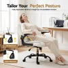Evolve Office Chair Leather Computer Desk Chairs Executive Gaming Study White-OCHAIR-G-7023-WH