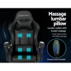 Evolve 6 Point Massage Gaming Leather Chair Black