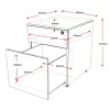 Xenon Steel 2 Drawer Mobile Pedestal