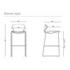 Kaleido Stool FSKALSL65-dimensions