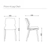 Prism 4-Leg Chair FSPRI4LW46