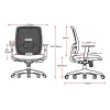Brillo Mesh Office Task Chair-dimensions