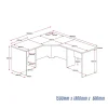 Corner Workstation Desk 1500x1800x600-dimensions