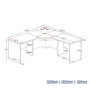 Corner Workstation Desk 1800x1800x600-dimensions