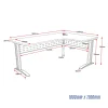 Deluxe Essence Corner Workstation 1800x1200mm-dimensions