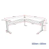 Deluxe Essence Corner Workstation 1800x1800mm-dimensions