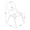 Lupis Visitor Chair Poly Shell Stacking Seating Bulk Deal-dimensions