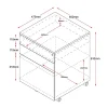 Mobile Metal Pedestal 3 Drawer Steel Filing Storage Bulk Deal