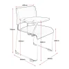 Wimbledon Lecture Conference Chair With Tablet-dimensions