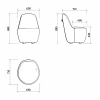 Egg Single Lounge Chair-line drawing