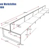 Deluxe Serenity Straight Double Sided 1800mm-10 Person Workstation with Screen-Line Draw