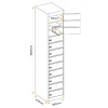 12-Door Steel Locker_Line Drawing