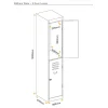 Cannon Metal Vertical 2 Tier Door Locker