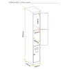 3 Door Locker-305mm Wide-Steel Locker_Line Drawing