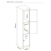 3-Door Locker-380mm Wide-Steel Locker_Line Drawing