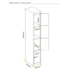 4-Door Locker-305mm Wide-Steel Locker_Line Drawing