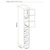 6 Door Locker-305mm Wide-Steel Locker_Line Drawing