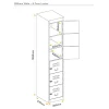 6 Door Locker-380mm Wide-Steel Locker_Line Drawing