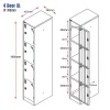 Xenon Metal 4 Door XL Locker-380mm-line_draw