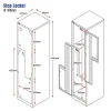 Xenon Metal Step Locker-380mm-line_draw