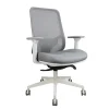 Stan Mesh Task Chair White ARMS ANGLE