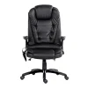 Evolve 8 Point PU Leather Massage Executive Office Chair Black-Front