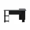Office Computer Desk Corner Student Study Table Workstation L-Shape Black