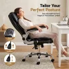8 Point PU Faux Leather Executive Massage Chair – Black & Chrome