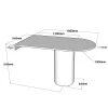 Drum Base D-End High Bar-line Drawing with Dimension