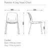 Palette 4-Leg Steel Chair FSPAL4LS46-dimensions