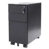 Slim 3 Drawer Pedestal - Black +$247.00