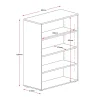 Bookcase Shelving 1200mmHx900mmWx315mmD-SPBC12 span-line draw