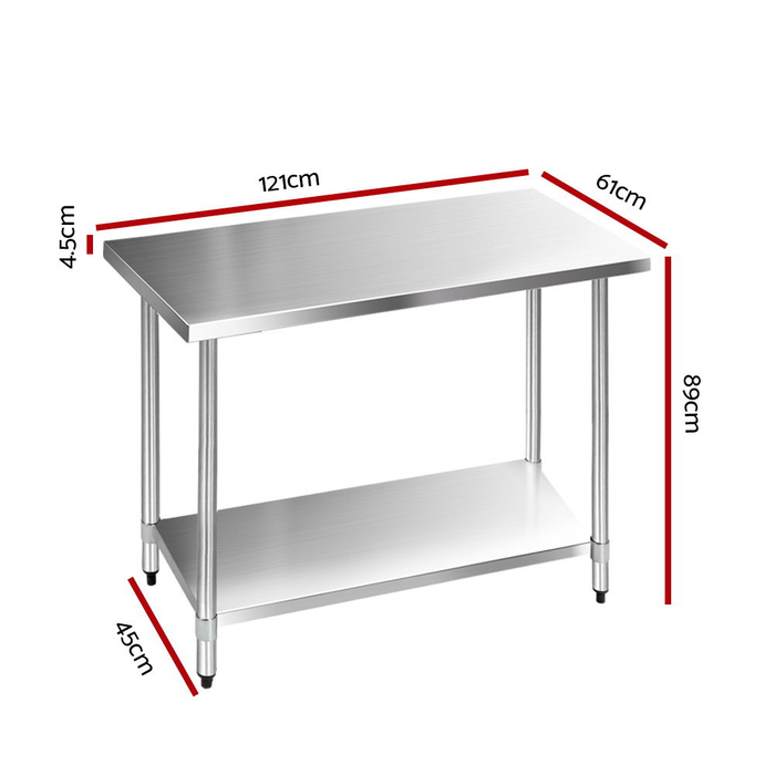 Buy Stainless Steel Bench 1219cms Online | BDO Furniture