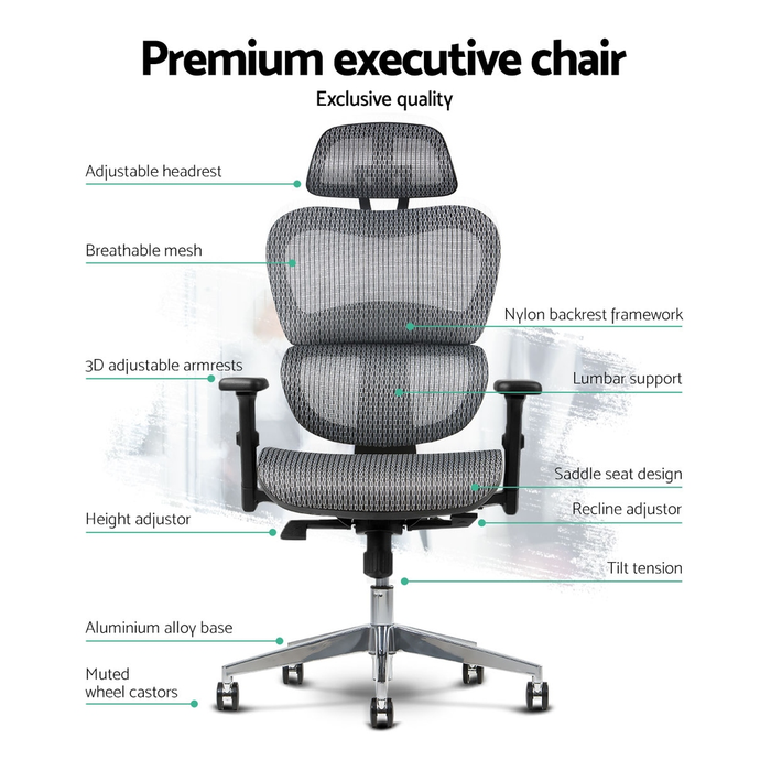 Ergohuman Replica Executive Deluxe Office Mesh Chair High Back