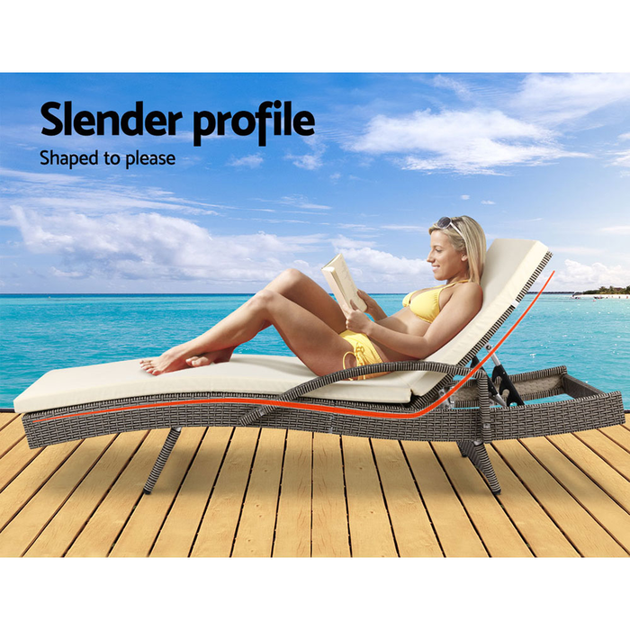 Sun lounger chair set of 2 sale