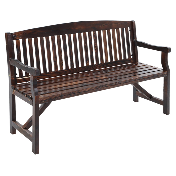 Harmony 3-Seater Wooden Garden Bench Charcoal | BDO Furniture