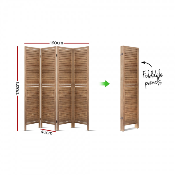 Evolve Room Divider Privacy Screen 4-panel Stand 