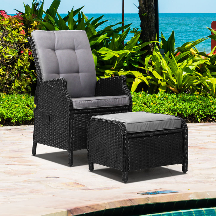 Harmony Recliner Outdoor Wicker Patio Chair | BDO Furniture