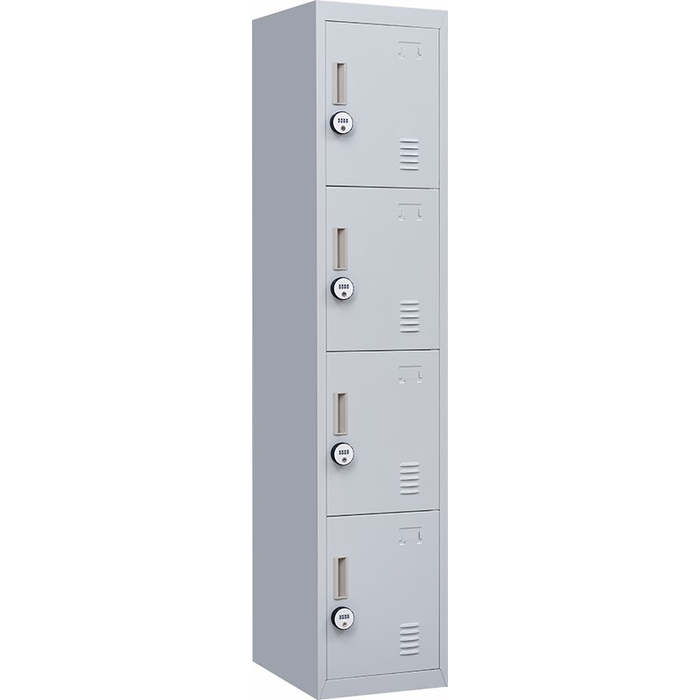 4-Digit Combination Lock 4-Door Office Gym Locker | BDO Furniture