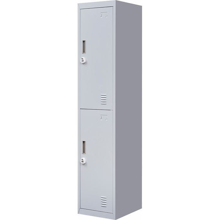 3-Digit Combination Lock 2-Door Vertical Locker for Office Gym Shed ...