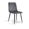 Set of 4 Evolve Modern Dining Chairs in Soft Velvet Fabric